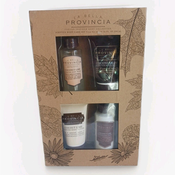 La Bella Provinicia Italian Coconut Lime Scent Body Bath Care Gift Set NEW - Picture 1 of 6